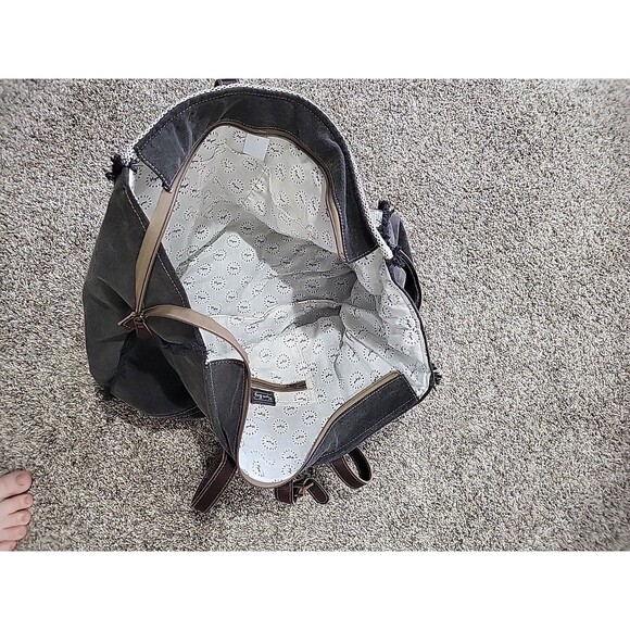 Myra XLarge Travel Canvas Leather Weekender Bag EUC - Picture 4 of 16